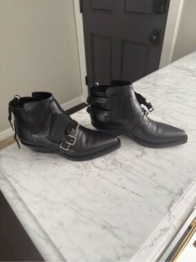 Christian Dior black leather booties 
Size 36 1/2 
Very good condition